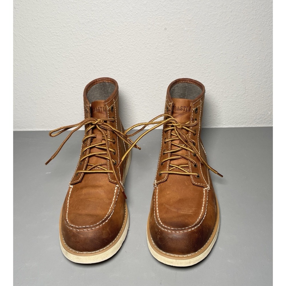 Eastland Loomis Moc Toe Boots Mens 10.5D Brown Leather